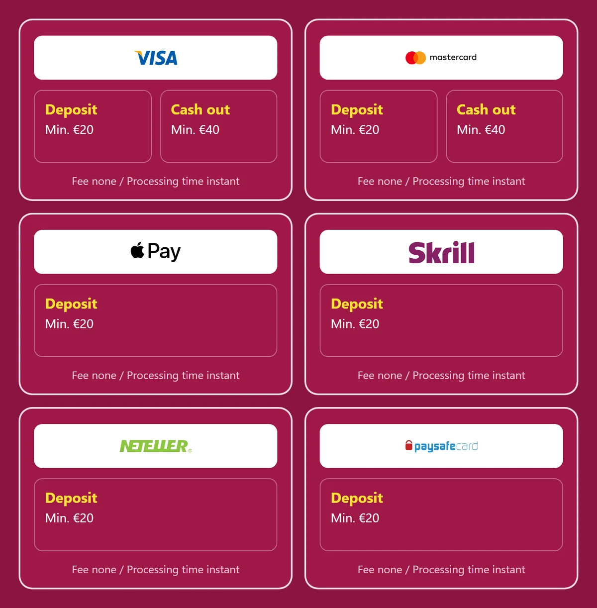 24magic-deposit-methods-visa-mastercard-apple-pay-skrill-neteller-and-paysafecard-with-minimums